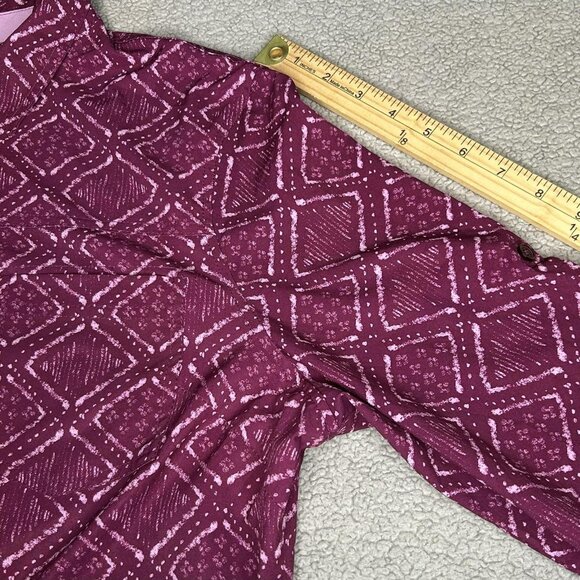 Title Nine Dress Womens Large Adventurista Nimblene Geometric 3/4 Sleeve Stretch - Picture 10 of 13